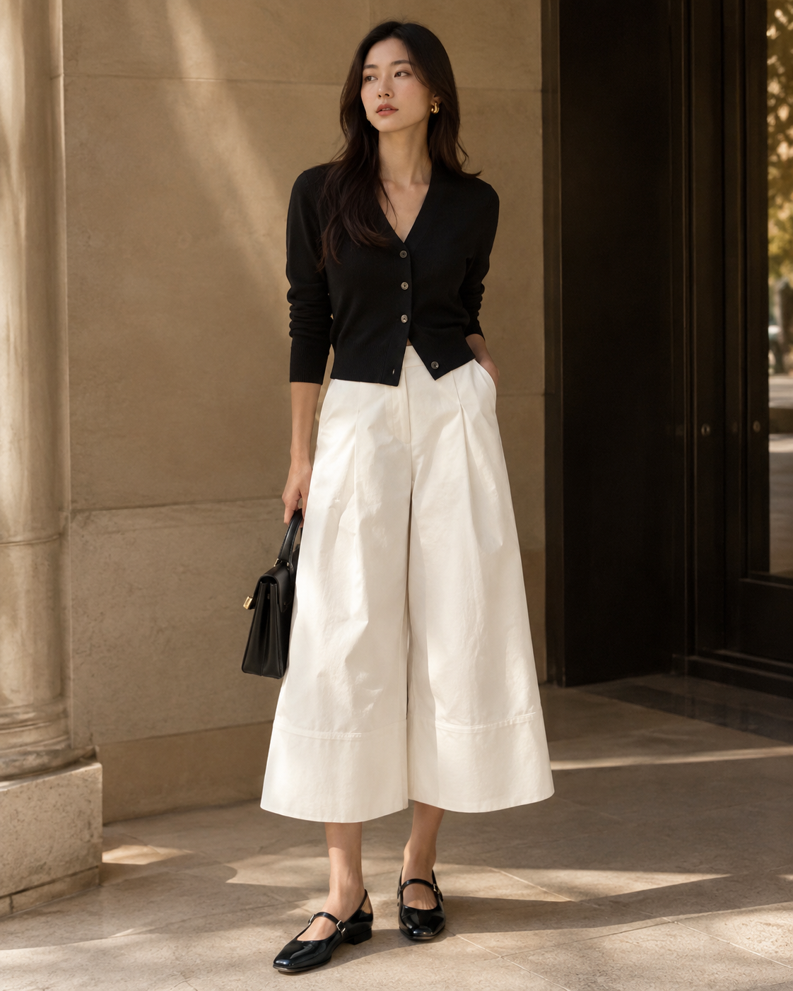 Louise · Pantalón Culotte Pierna Ancha