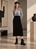 Vittoria · Falda Midi de Paño con Abertura
