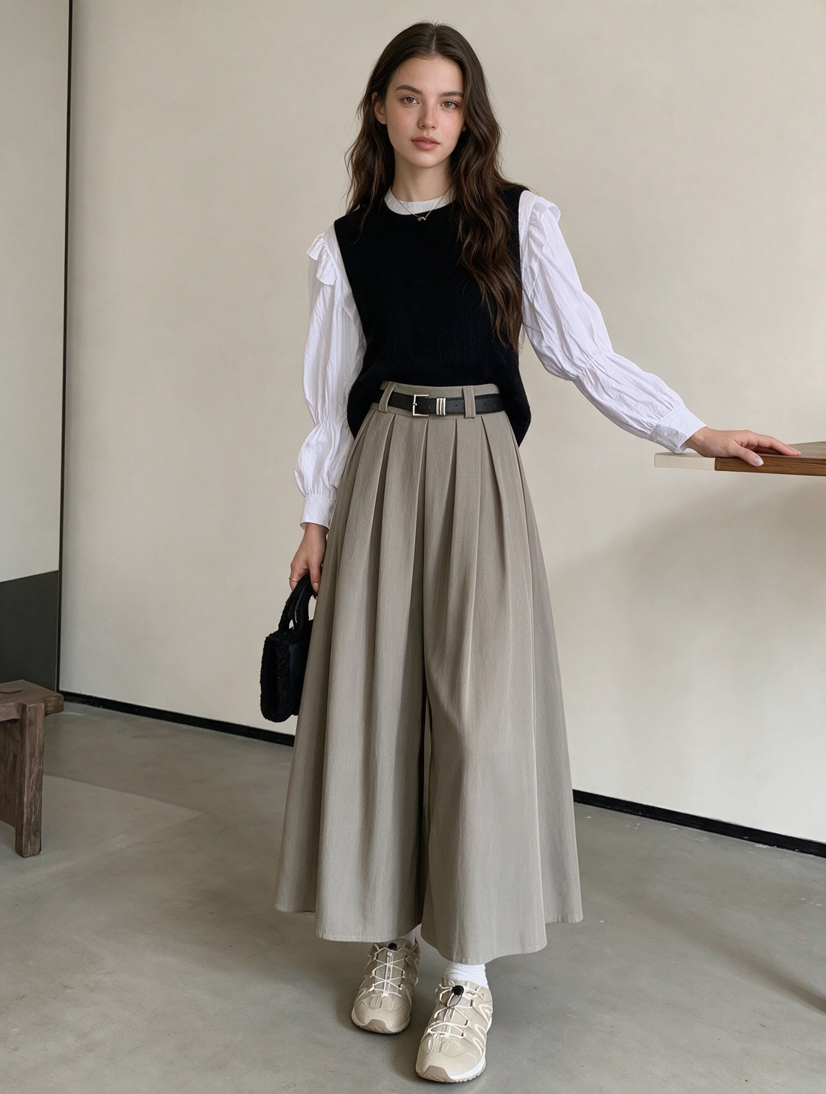 Chloé · Falda Maxi Plisada de Vuelo