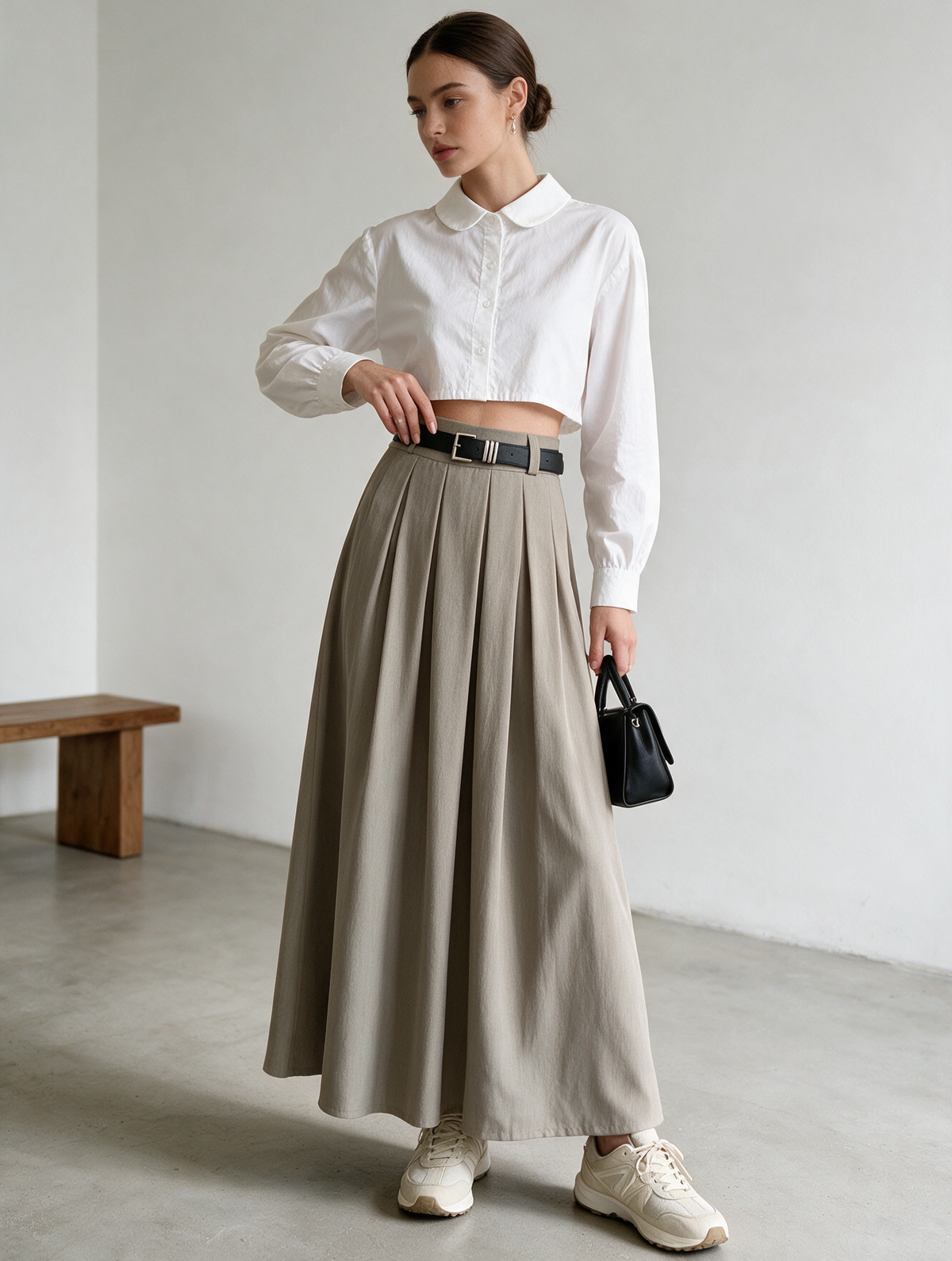 Chloé · Falda Maxi Plisada de Vuelo
