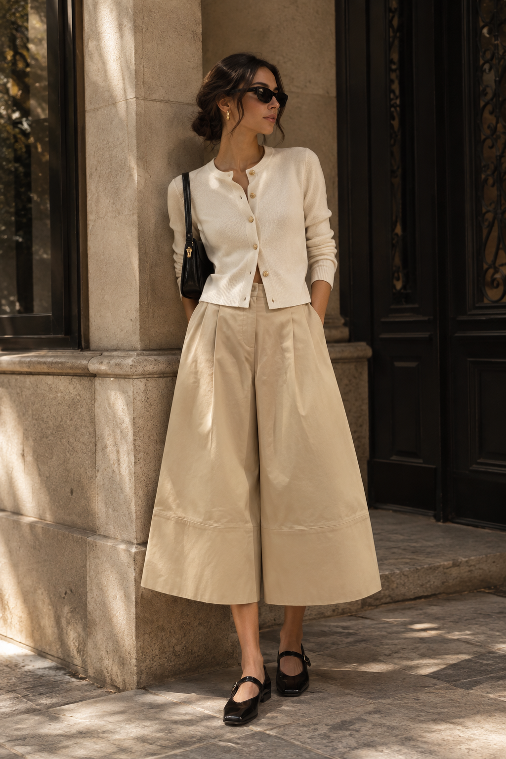 Louise · Pantalón Culotte Pierna Ancha