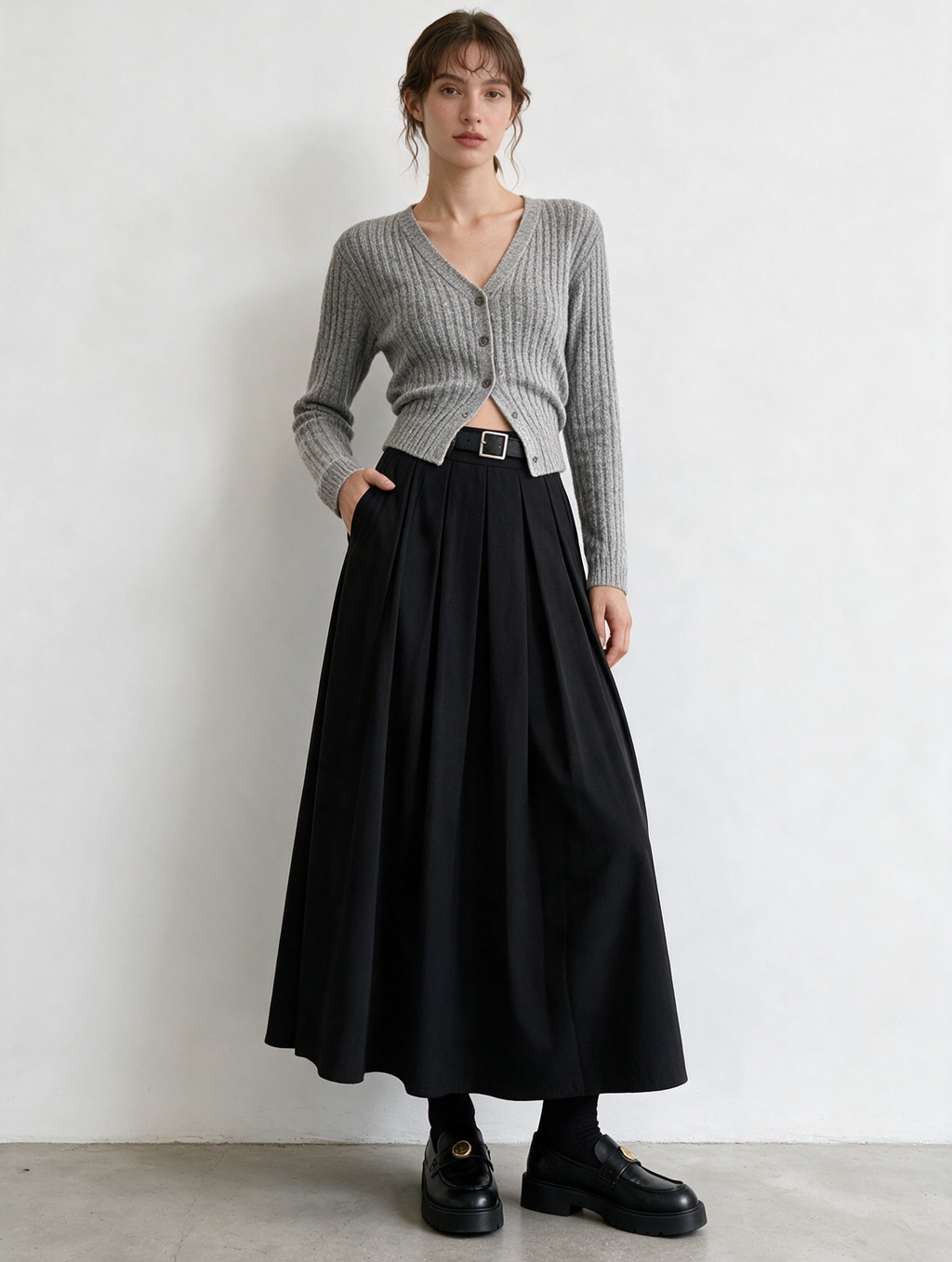 Chloé · Falda Maxi Plisada de Vuelo