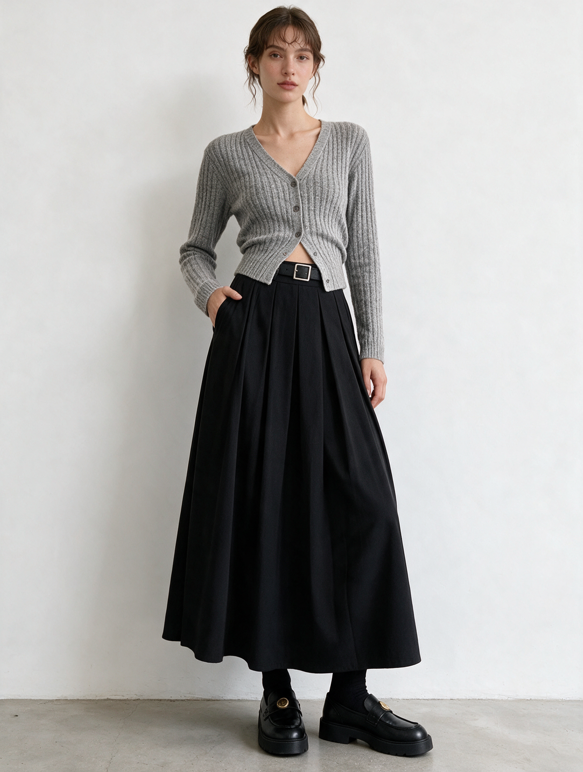 Chloé · Falda Maxi Plisada de Vuelo