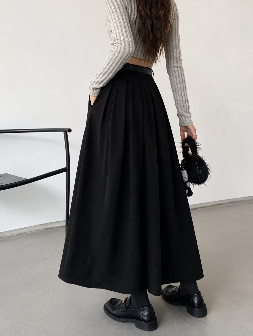Chloé · Falda Maxi Plisada de Vuelo