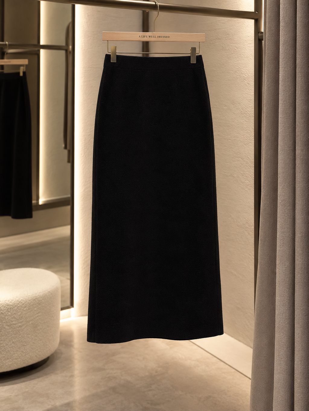 Vittoria · Falda Midi de Paño con Abertura