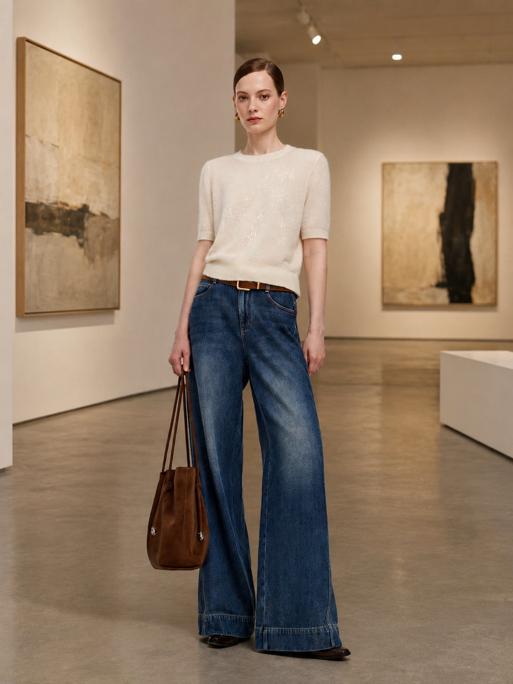 Margaux · Top de Lana Merino Manga Corta