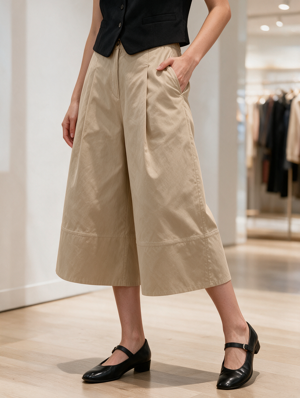 Louise · Pantalón Culotte Pierna Ancha