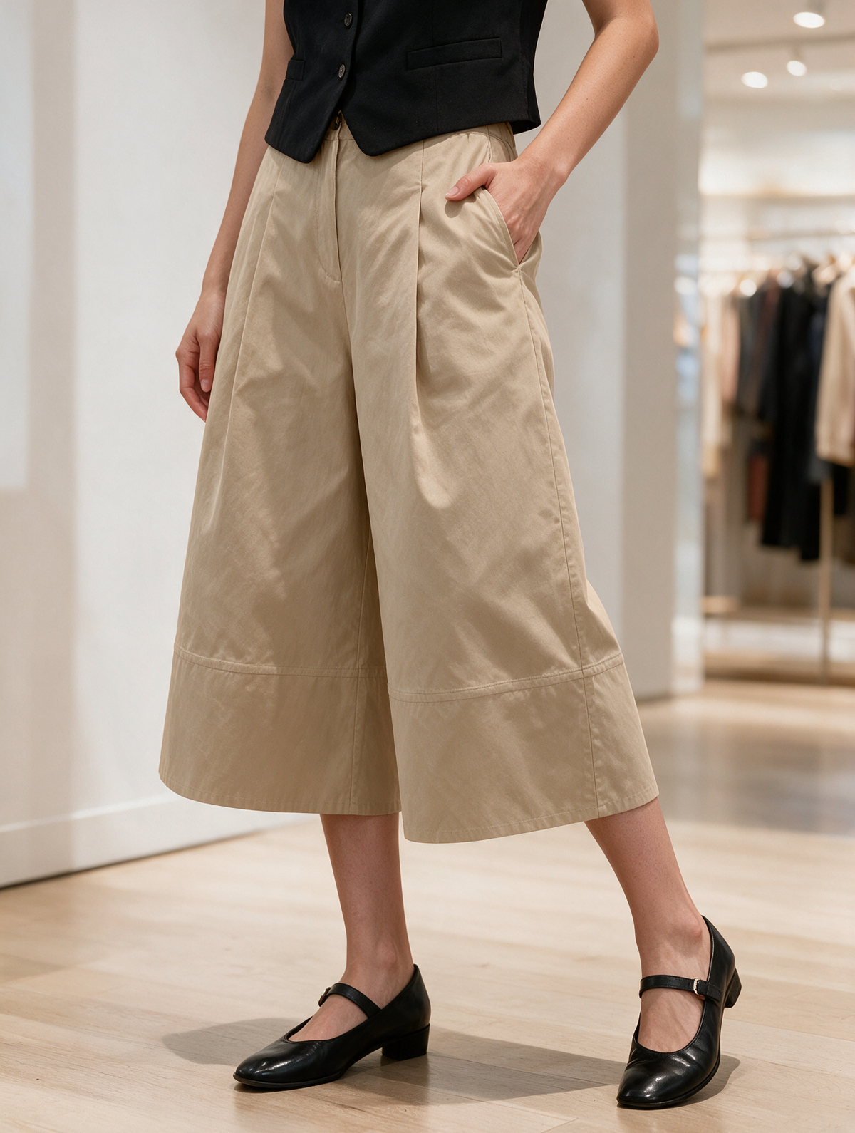 Louise · Pantalón Culotte Pierna Ancha