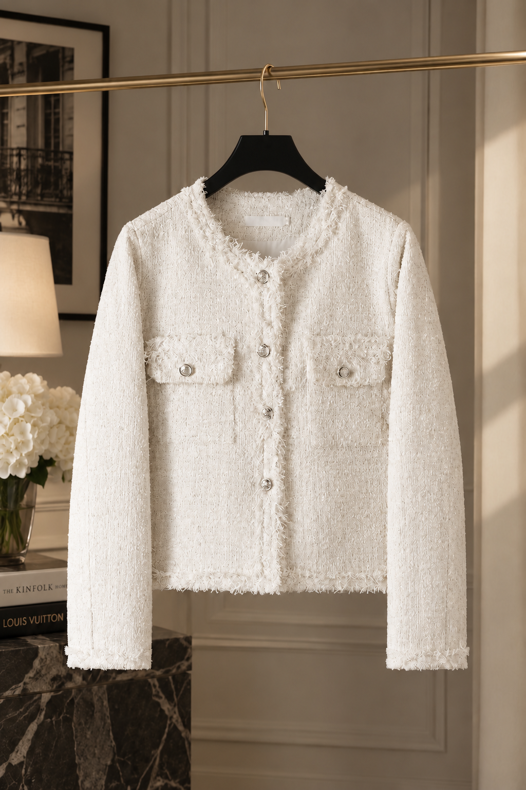 Colette · Chaqueta Cropped de Tweed