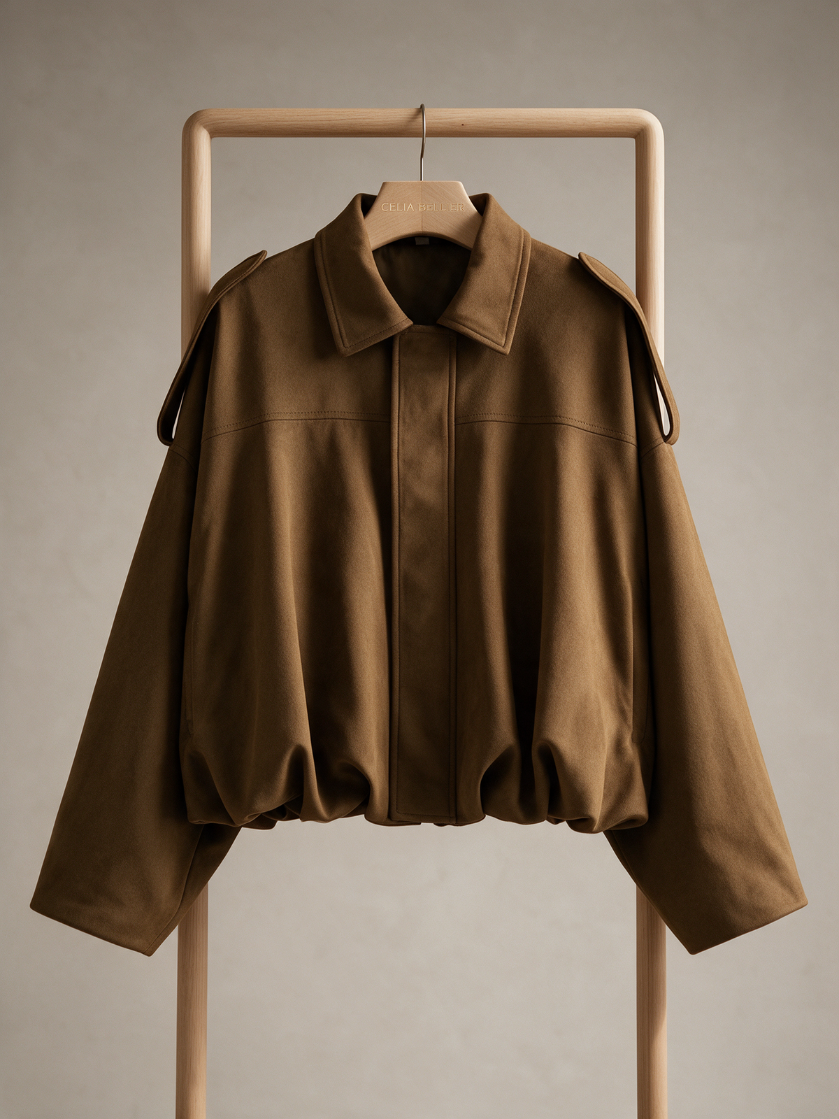 Sylvie · Chaqueta Bomber Oversize de Ante