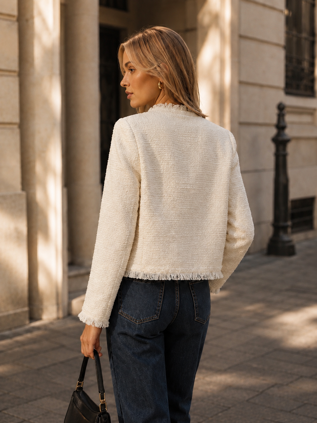 Colette · Chaqueta Cropped de Tweed